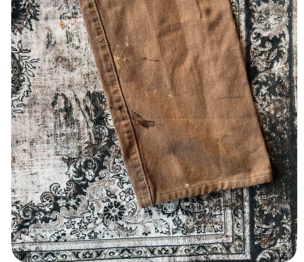 Vintage distressed Levi's brown 301 jeans