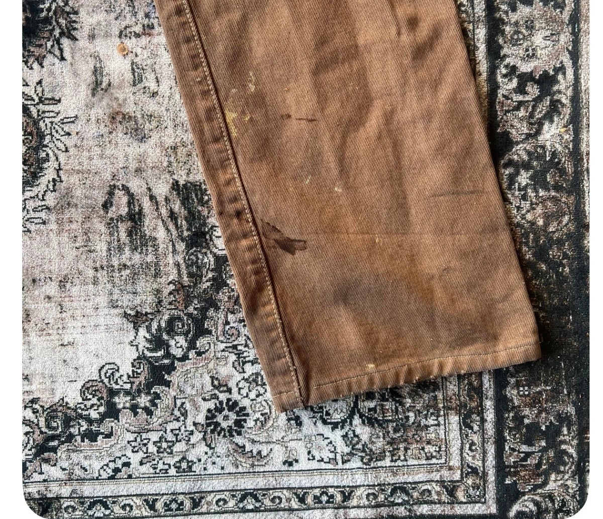 Vintage distressed Levi's brown 301 jeans
