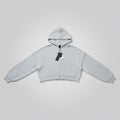Sofia Cashmere 100% Cashmere Cropped Zip Hoodie – Delicate Blue – NWT – Size S/P