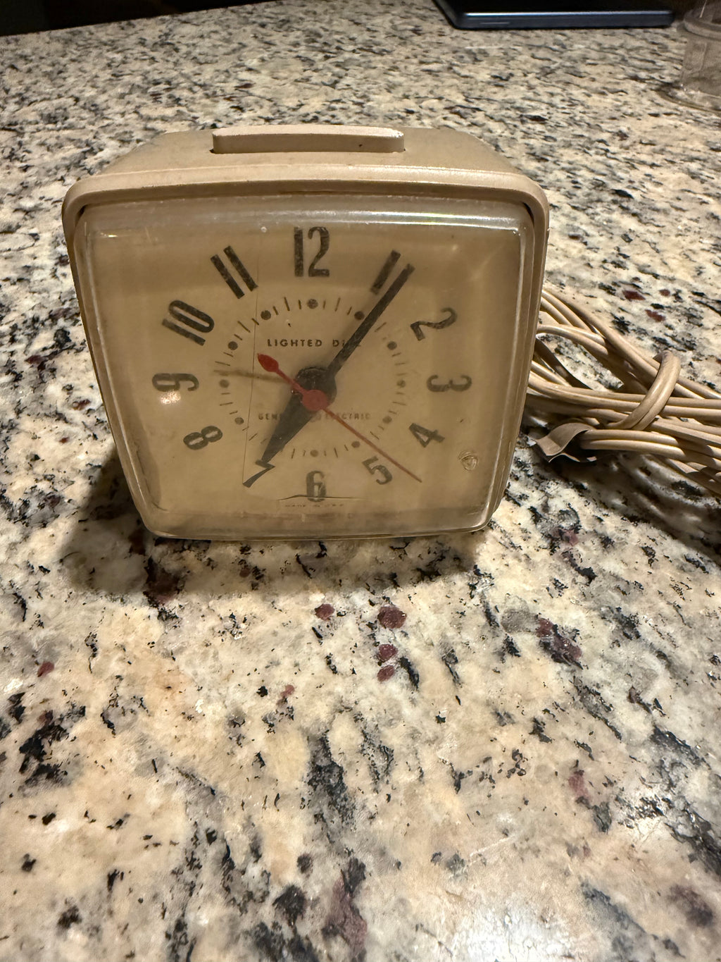Vintage General Electric GE Snooz-Alarm Lighted Dial Alarm Clock – Ivory Mid Century