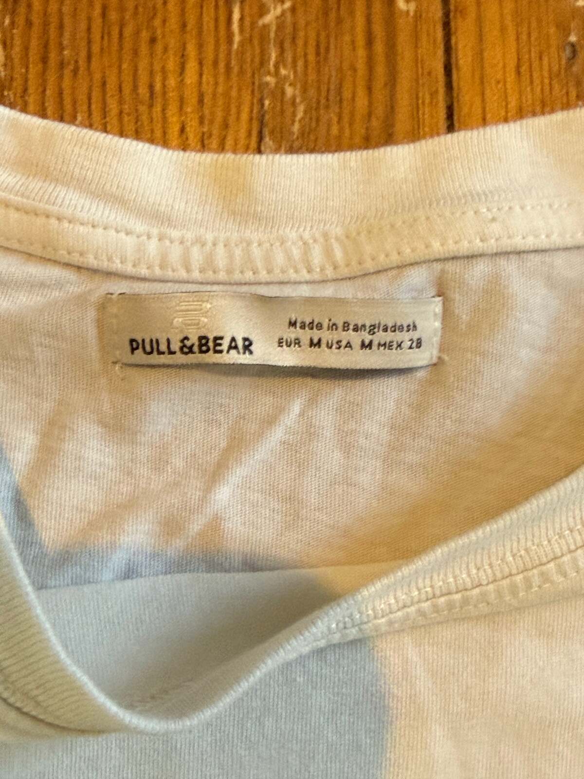 Pull&Bear Cherry Recipe Graphic Tee – Cream White Retro Fruit T-Shirt – Size M
