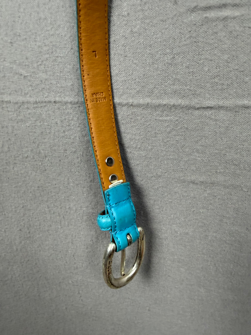 Vintage Ralph Lauren Turquoise Teal Italian Leather Waist Belt – Women’s Large / 40"
