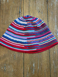 GAP Multicolor Crochet Stripe Bucket Hat – 100% Cotton Y2K Boho