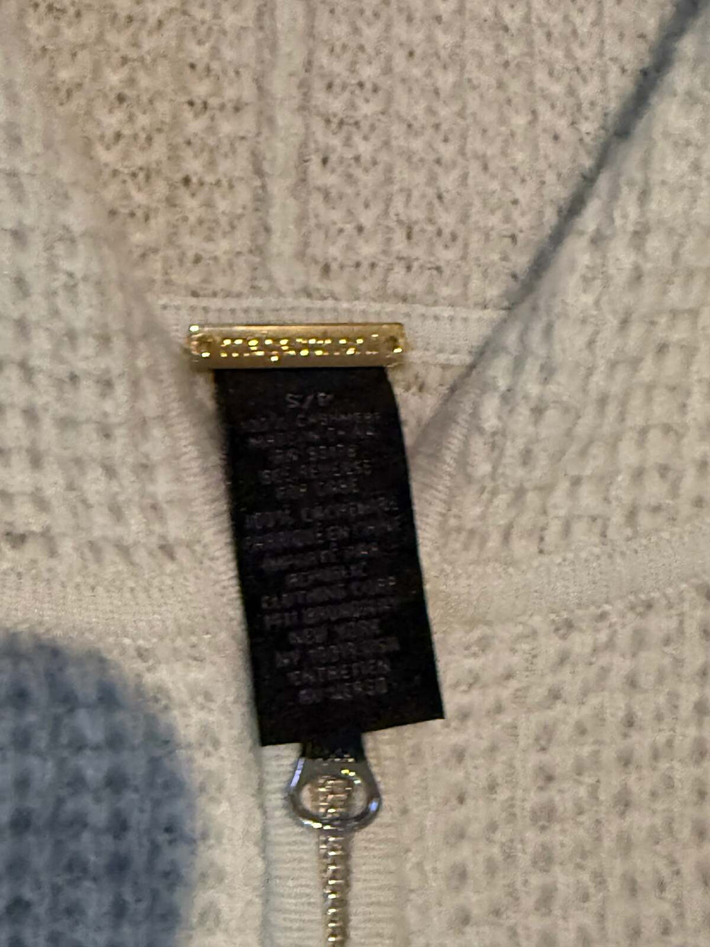 Sofia Cashmere 100% Cashmere Cropped Zip Hoodie – Delicate Blue – NWT – Size S/P