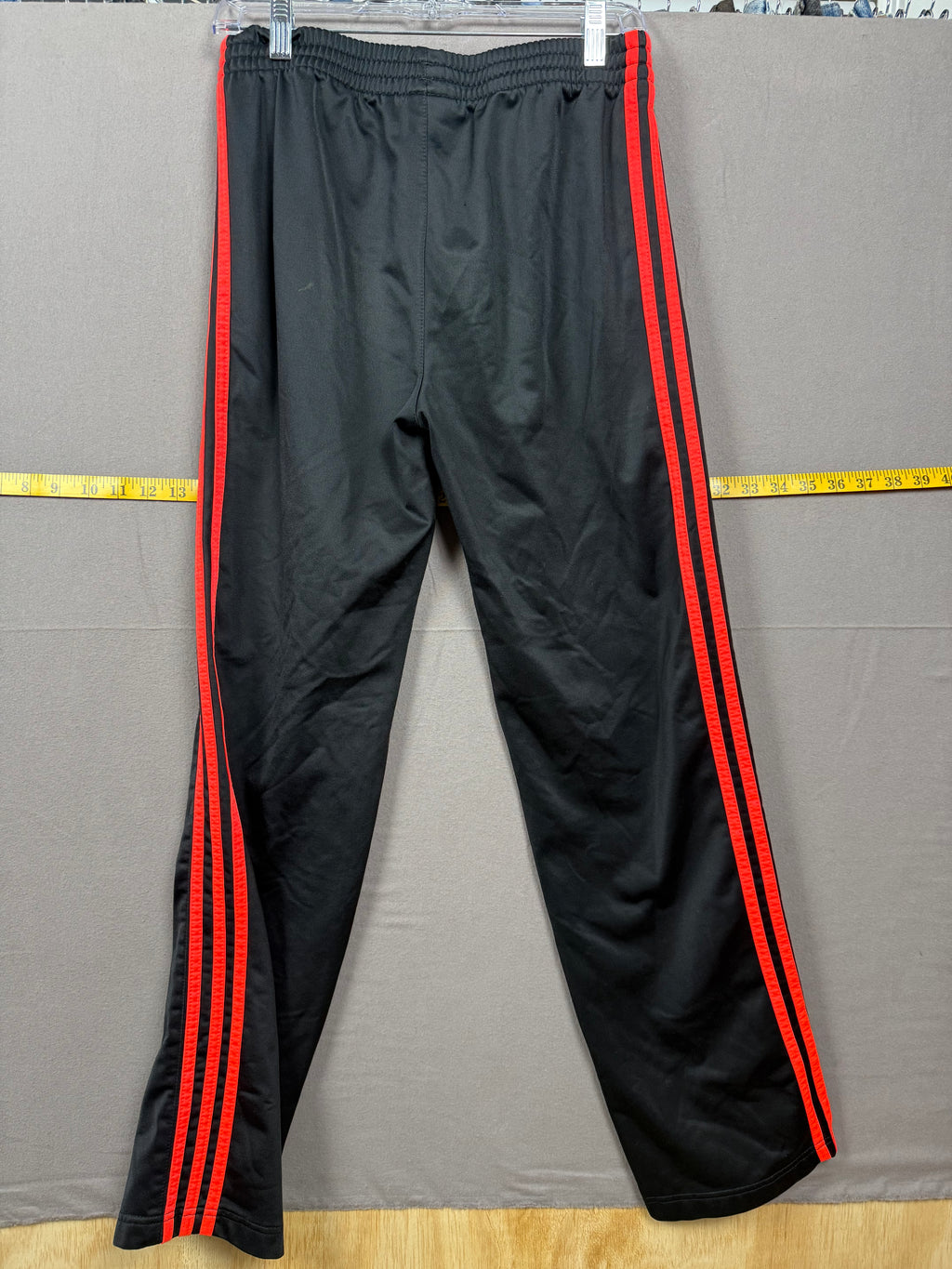 Vintage Adidas Black & Bright Orange Stripe Track Pants