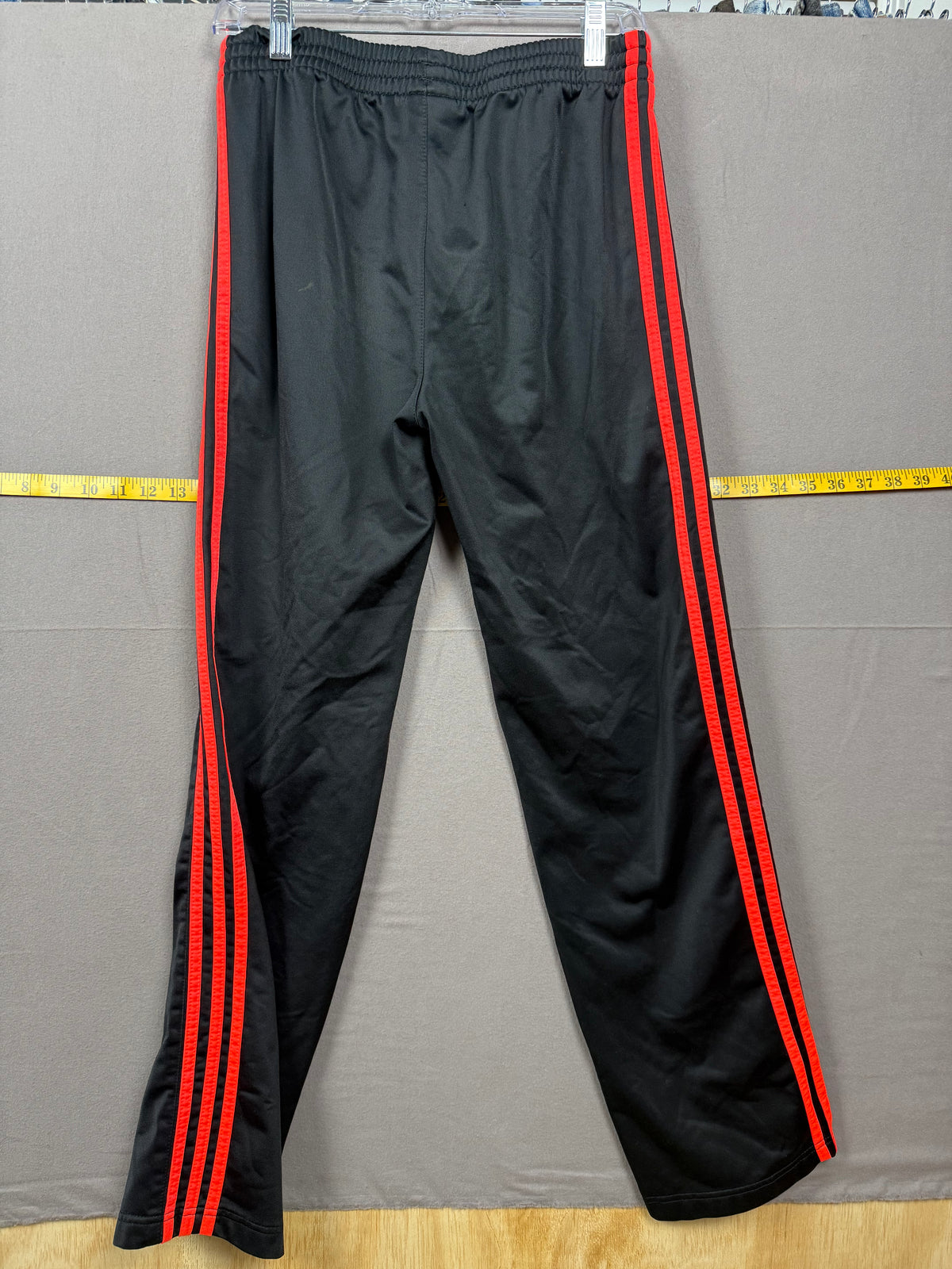 Vintage Adidas Black & Bright Orange Stripe Track Pants