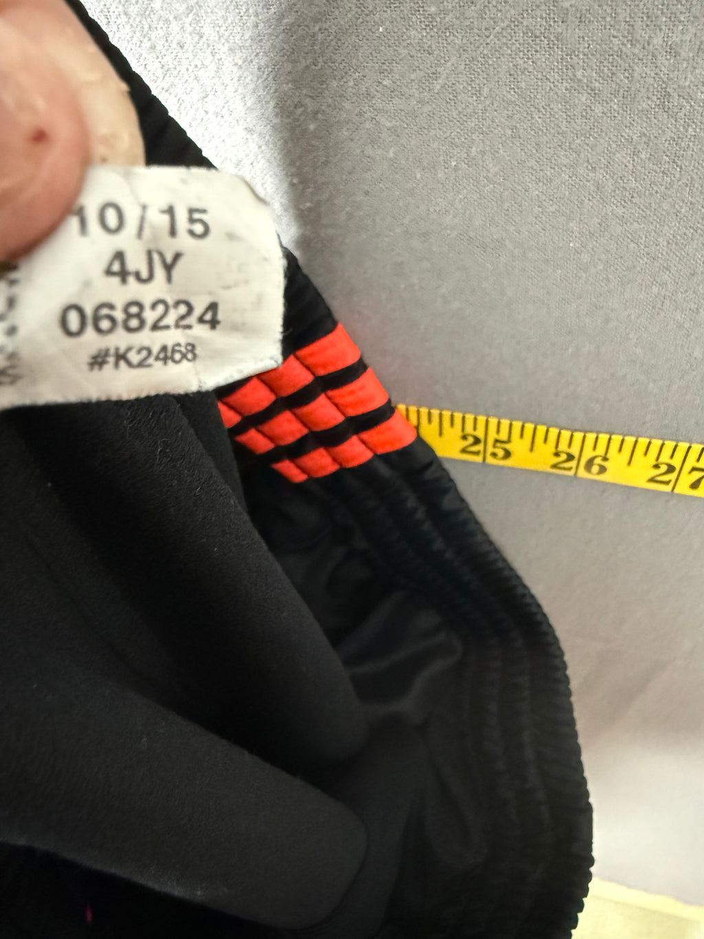 Vintage Adidas Black & Bright Orange Stripe Track Pants