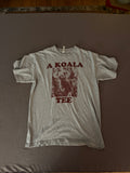 Vintage A Koala Tee Heather Gray Graphic T-Shirt – Faded Red Koala Print – Made in USA