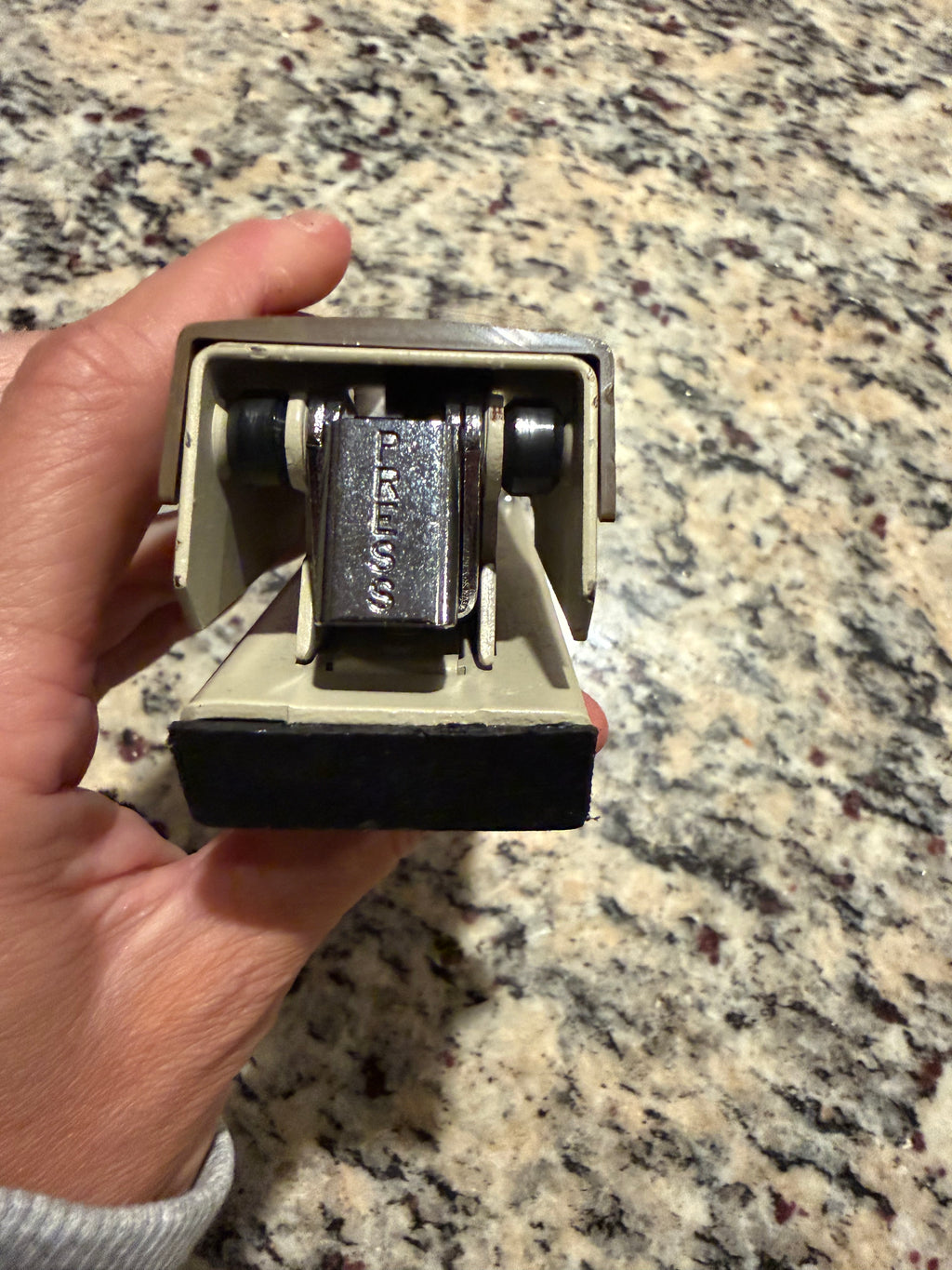 Vintage ACCO 40 Stapler – Brown & Beige Mid-Century Office Desk Stapler – Retro Industrial Office Supply