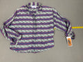 Vintage Santa Cruz San Francisco Abstract Button-Down Shirt – Blue Gray Fuchsia
