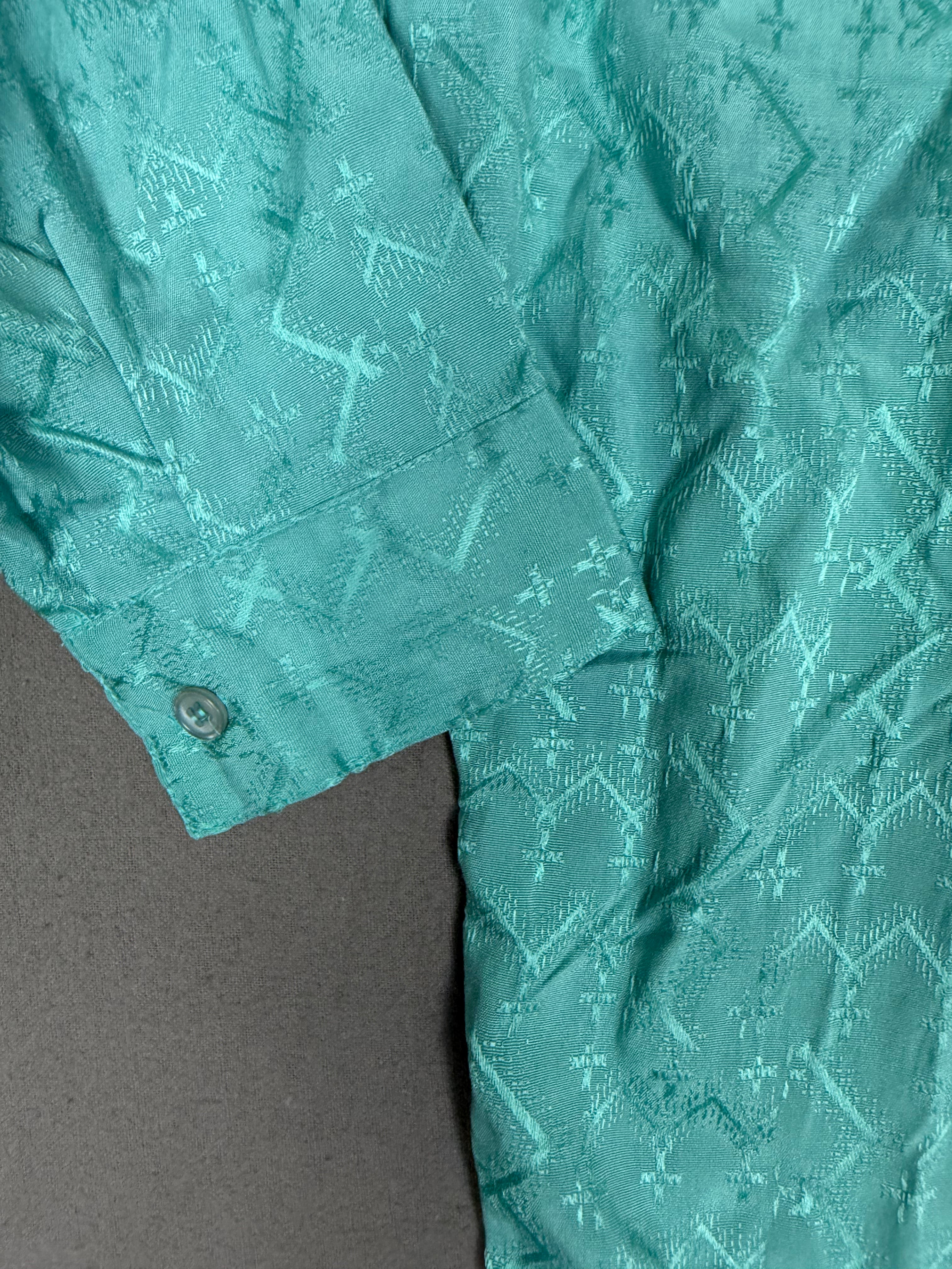 Vintage Mexx Emanuelle Teal Button-Down Shirt, NWT, Size 36/S