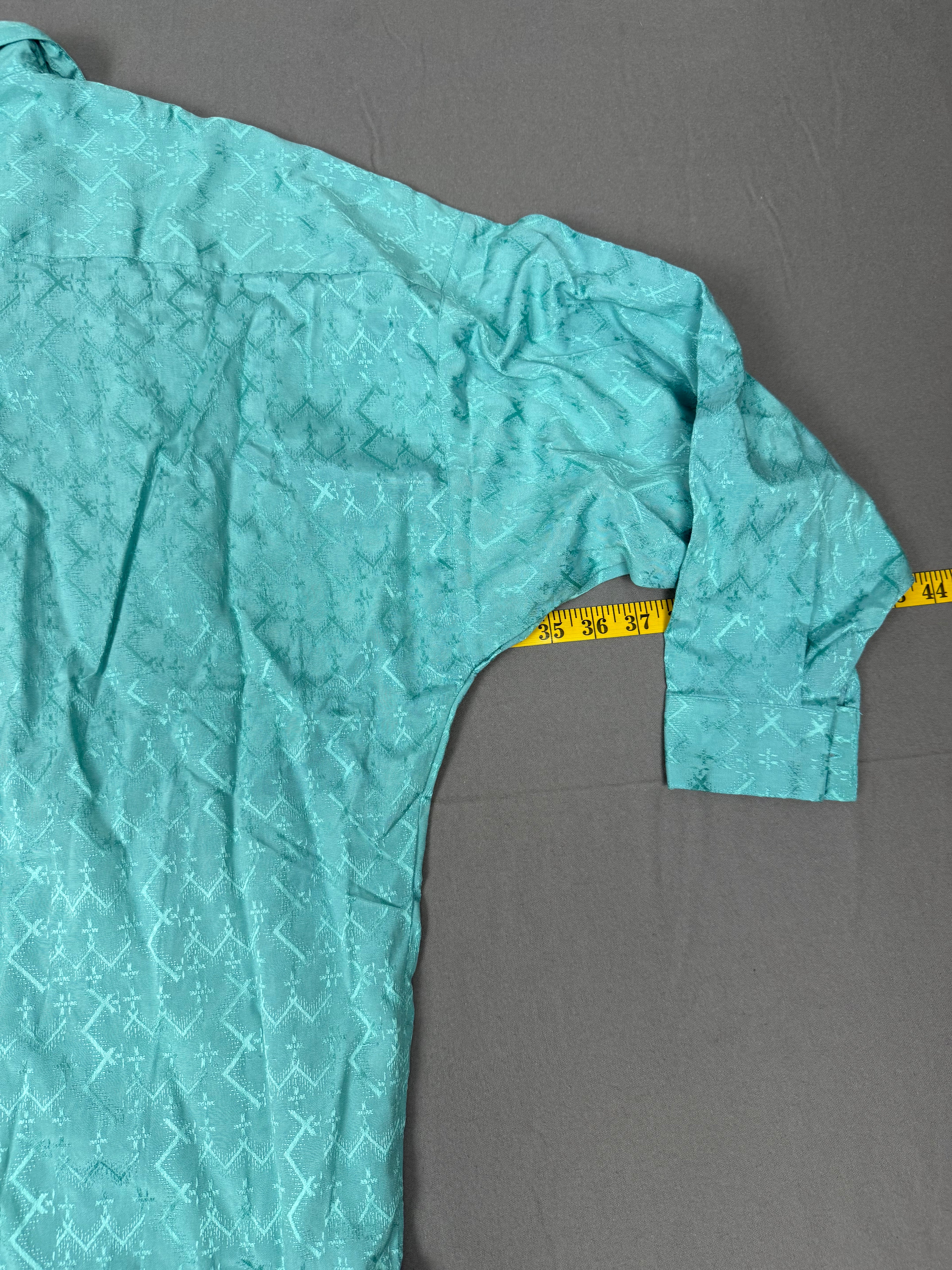 Vintage Mexx Emanuelle Teal Button-Down Shirt, NWT, Size 36/S