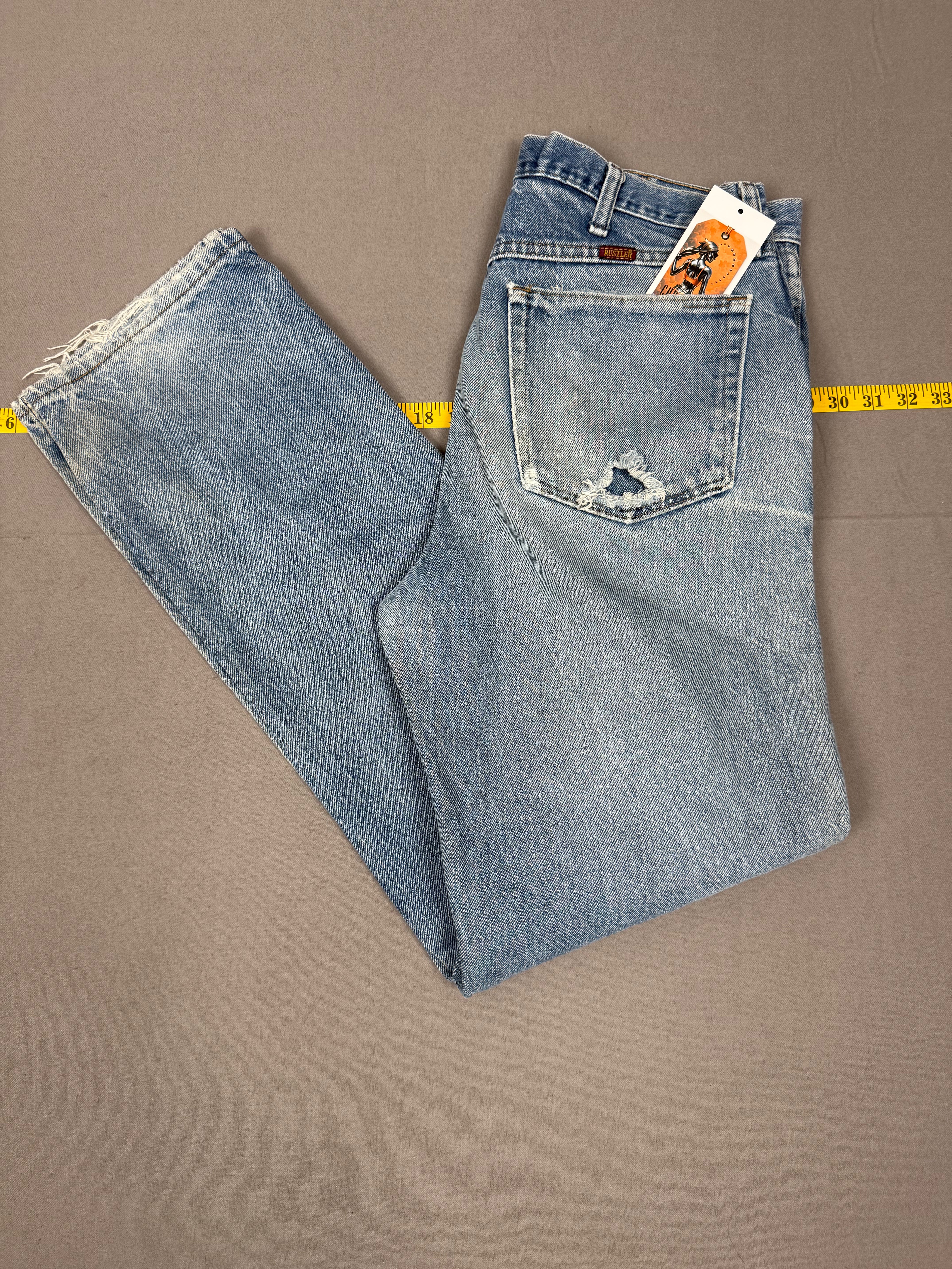 Rustler by Wrangler Regular Fit Straight Leg Jeans 34 × 34