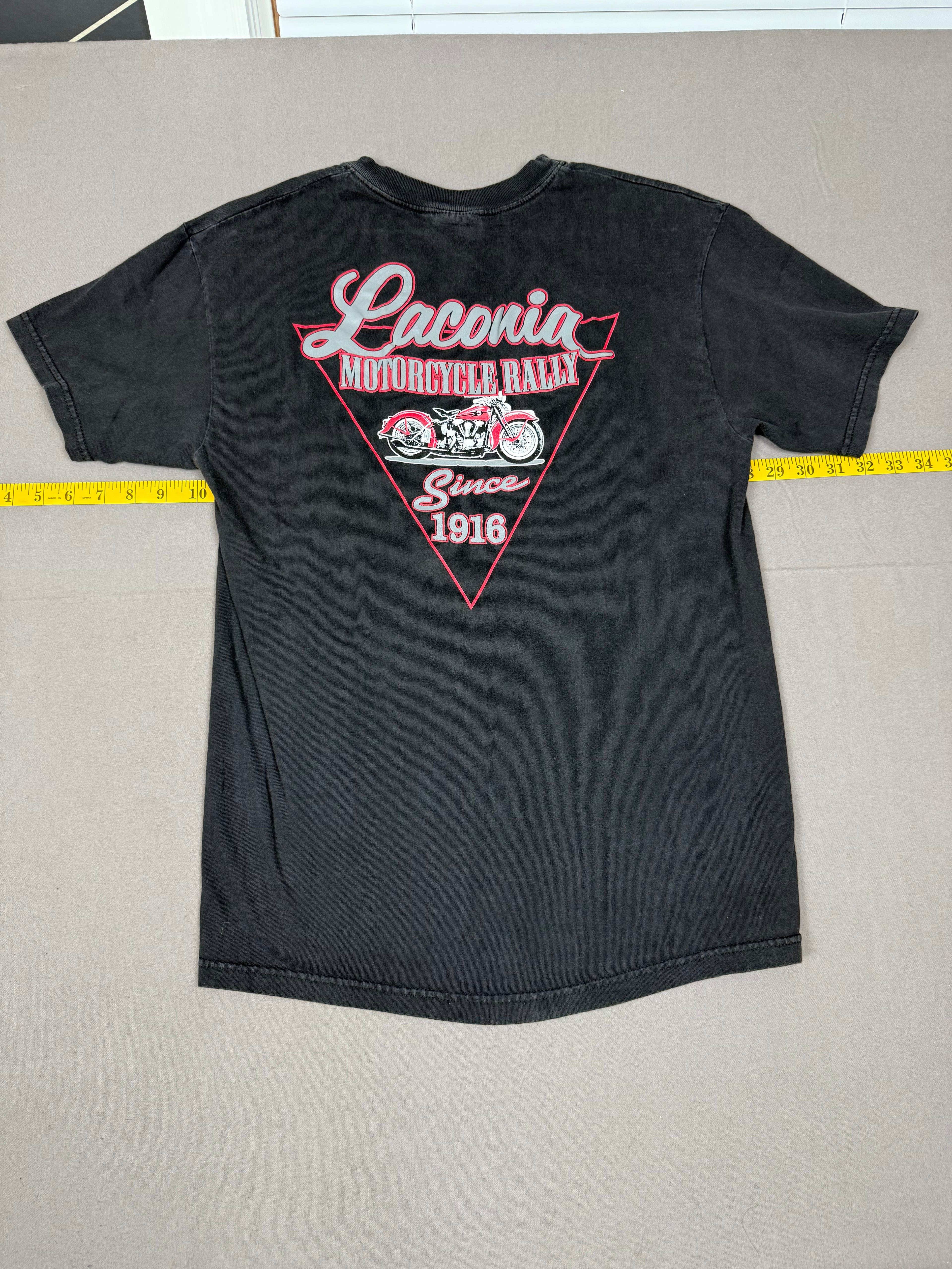 Hanes – Broken Spoke Saloon Laconia Motorcycle Rally Graphic T-Shirt – Size: Medium – Color: Faded Black