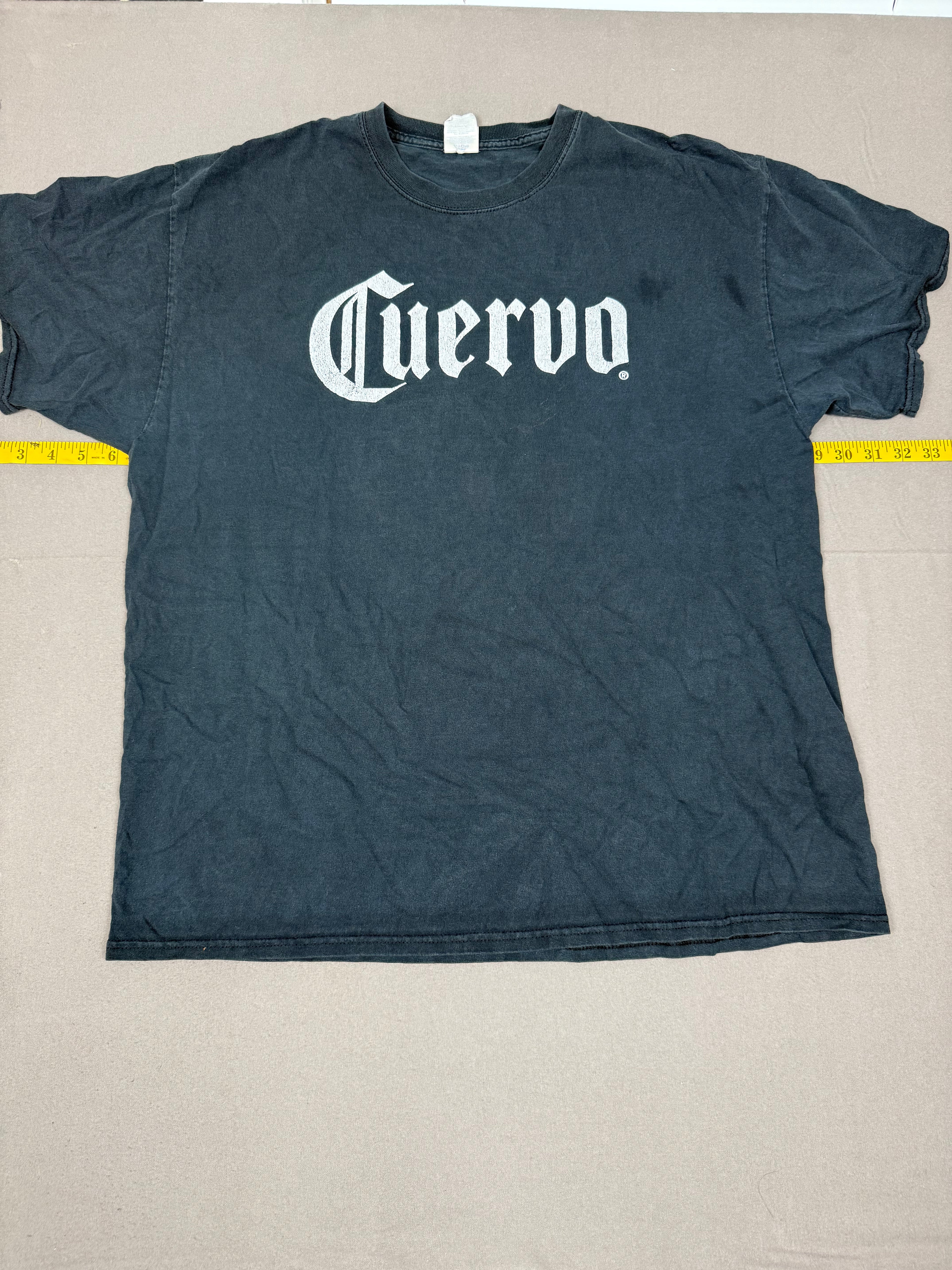Cuervo – Faded Black Graphic T-Shirt – Size: XL