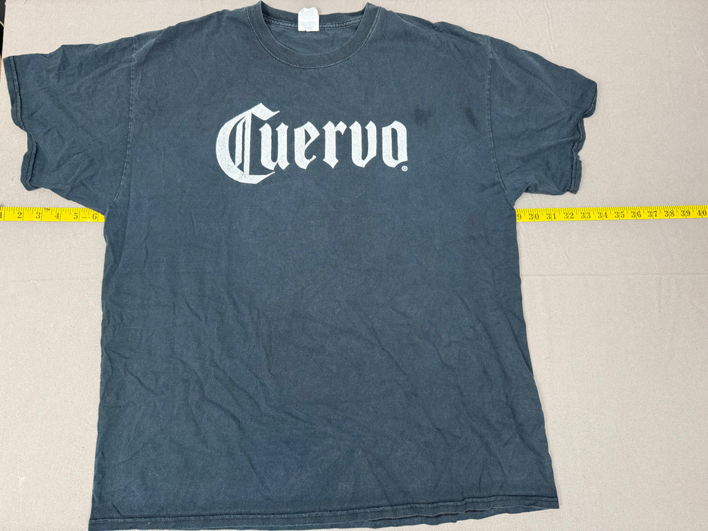 Cuervo – Faded Black Graphic T-Shirt – Size: XL