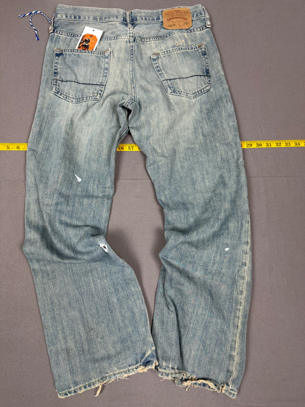 Vintage Abercrombie & Fitch low-rise bootcut jeans in classic blue denim 30X30