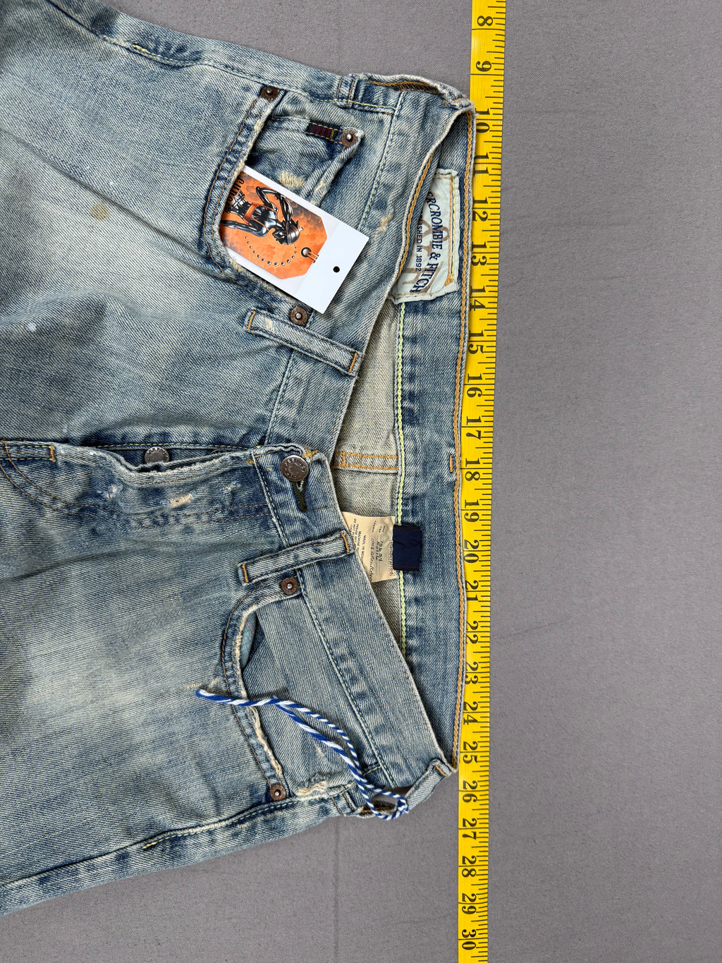 Vintage Abercrombie & Fitch low-rise bootcut jeans in classic blue denim 30X30