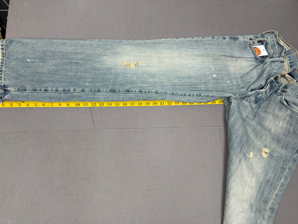 Vintage Abercrombie & Fitch low-rise bootcut jeans in classic blue denim 30X30
