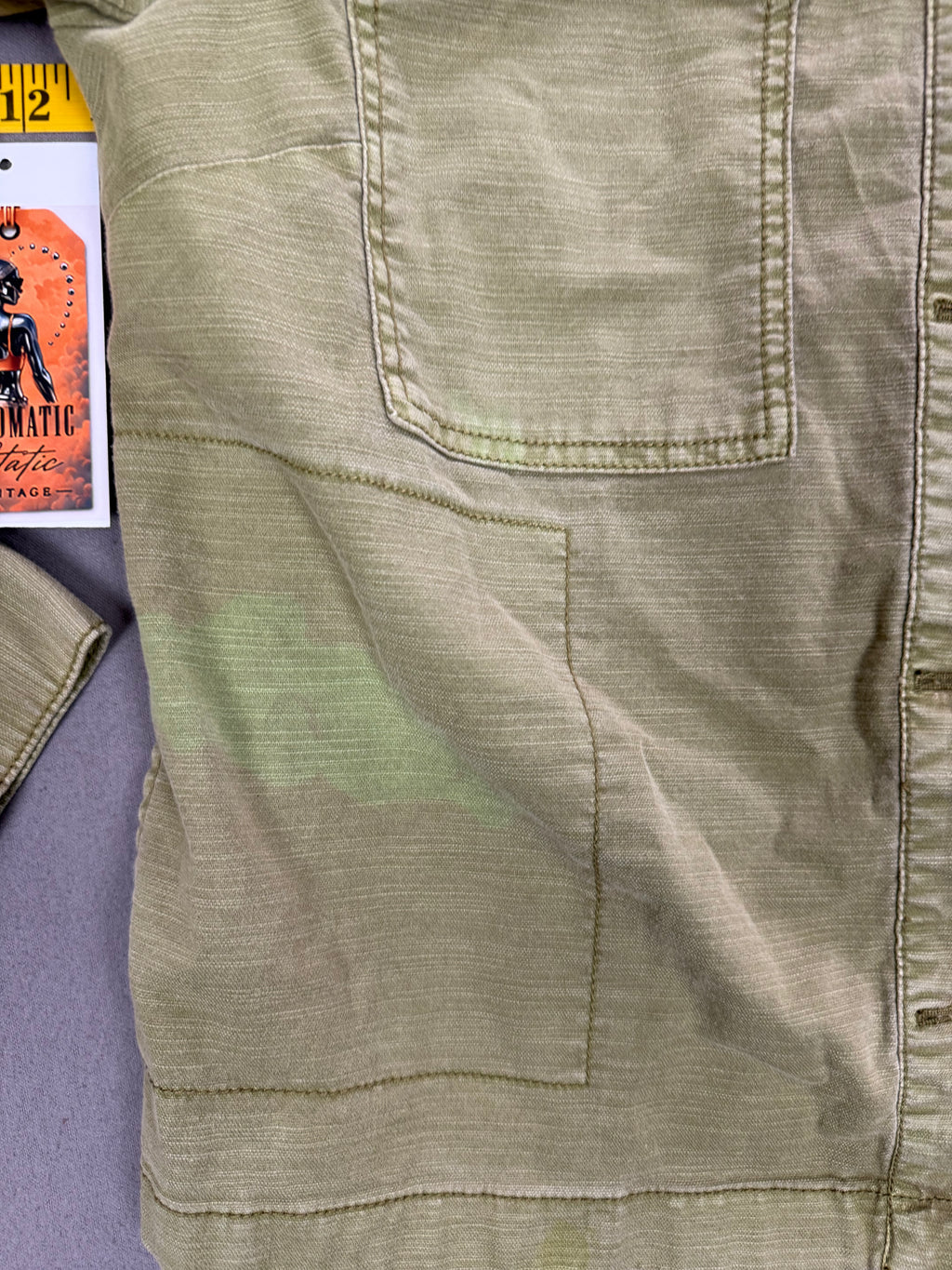 J.Jill – Women’s Army Green Utility Button-Down Shirt – Size: Small – Color: Army / Olive Green