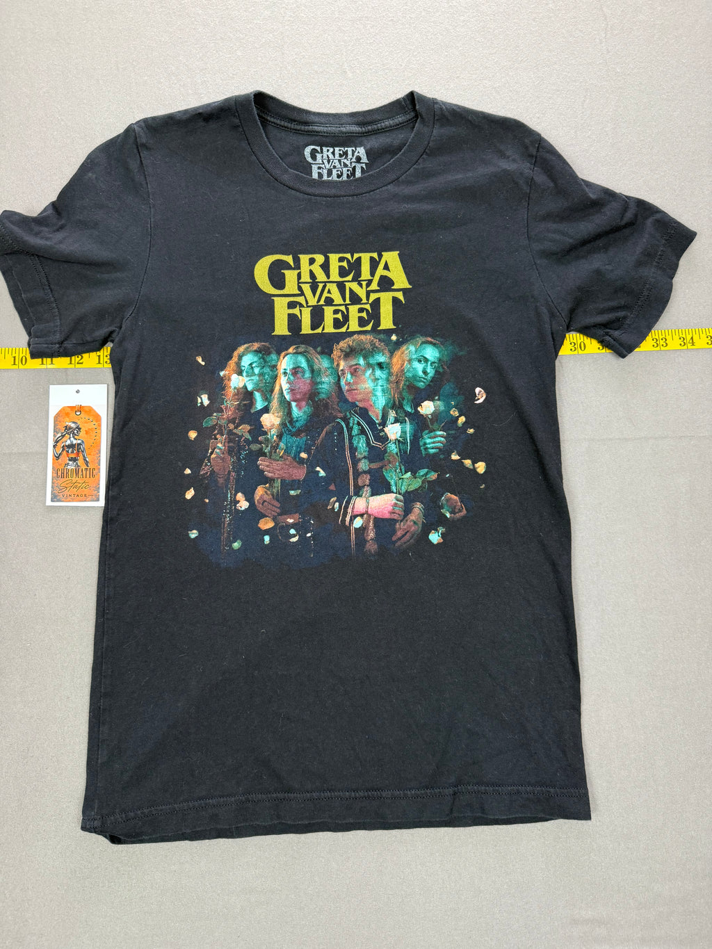 Greta Van Fleet – March of the Peaceful Army Graphic T-Shirt – Size: Small – Color: Black