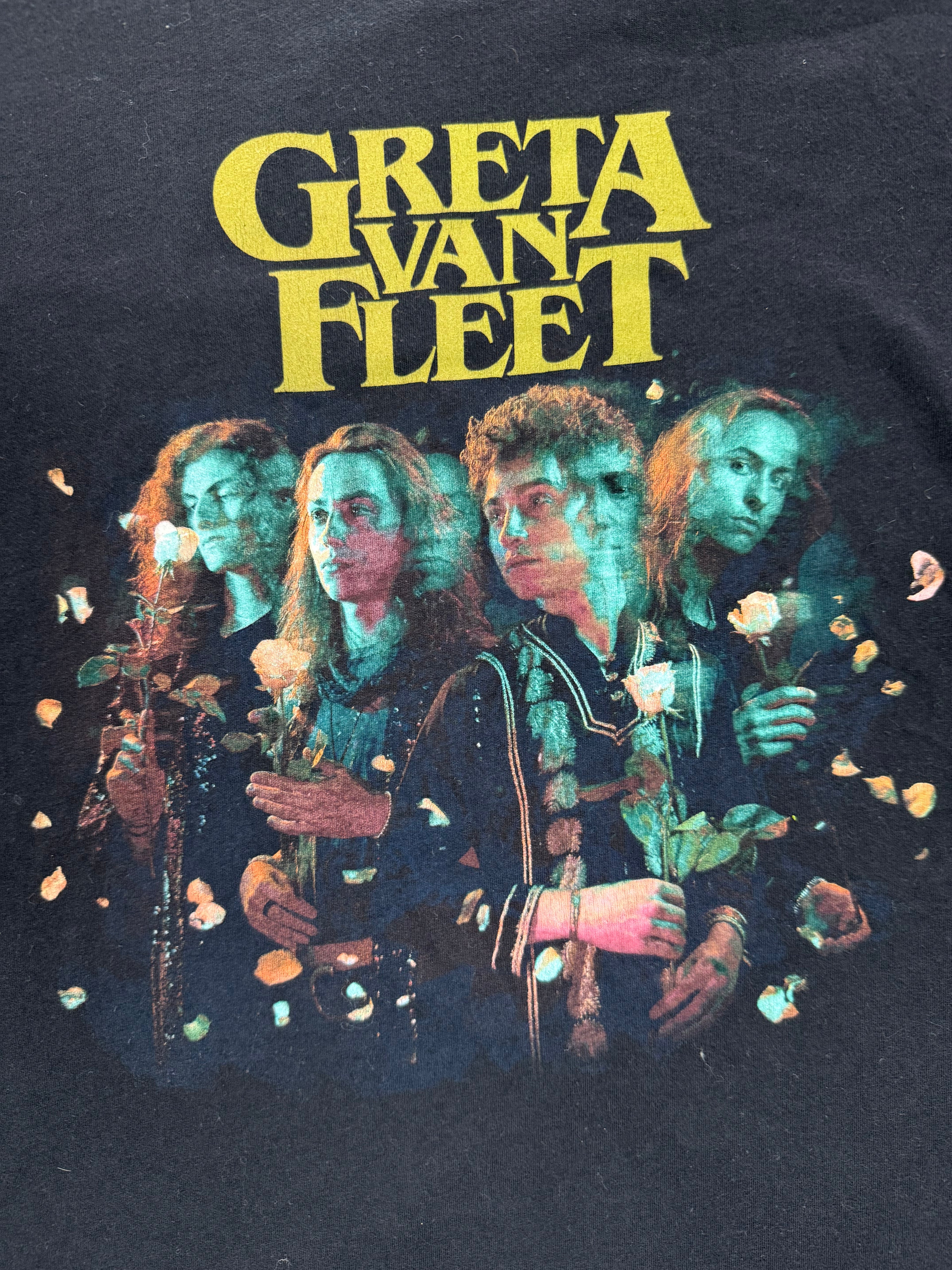 Greta Van Fleet – March of the Peaceful Army Graphic T-Shirt – Size: Small – Color: Black