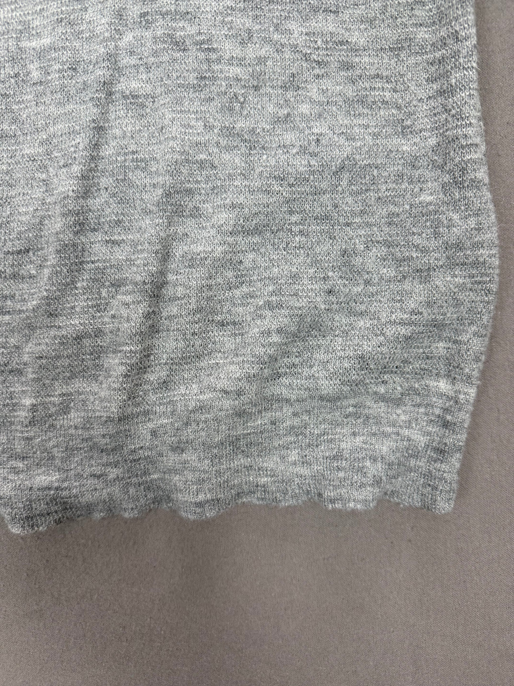 Wallace – Heather Gray V-Neck Thermal-Knit Sweater – Size: Small – Color: Heather Gray