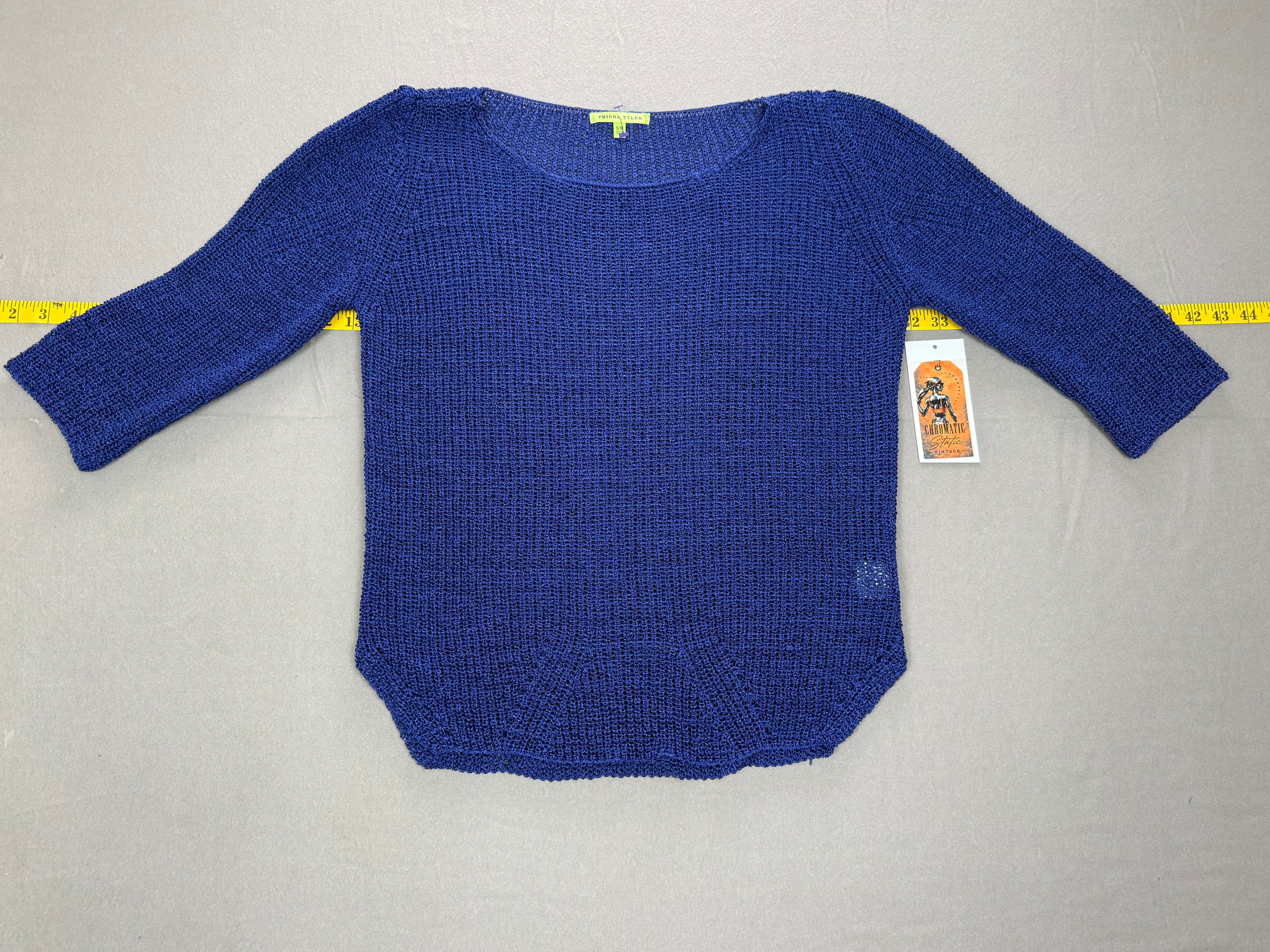 Trisha Tyler – Women’s Relaxed Slinky Sweater / Top – Size: Small – Color: Navy Blue