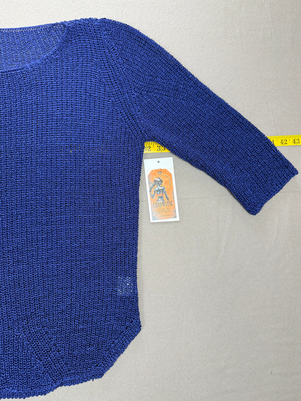 Trisha Tyler – Women’s Relaxed Slinky Sweater / Top – Size: Small – Color: Navy Blue