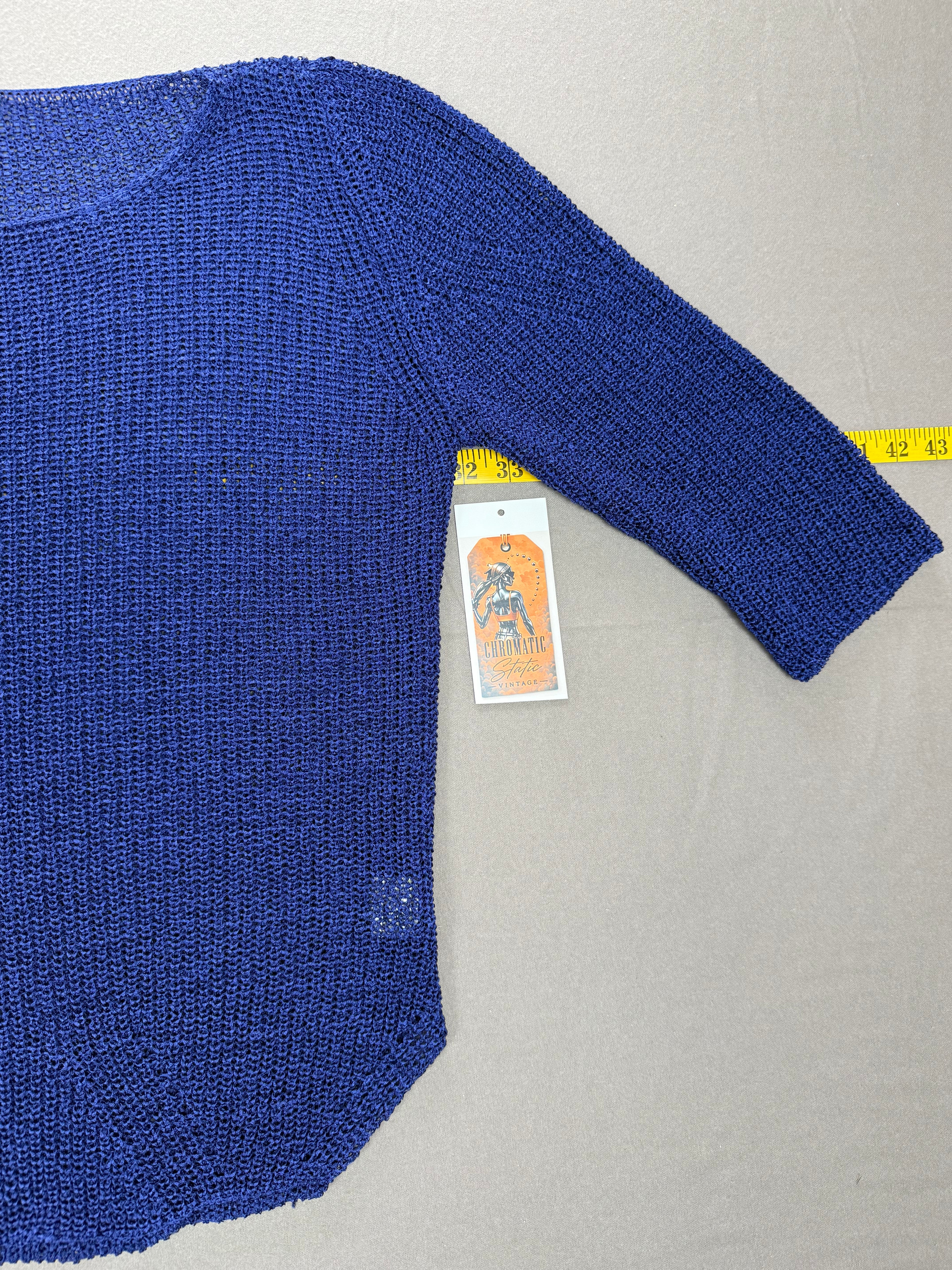 Trisha Tyler – Women’s Relaxed Slinky Sweater / Top – Size: Small – Color: Navy Blue