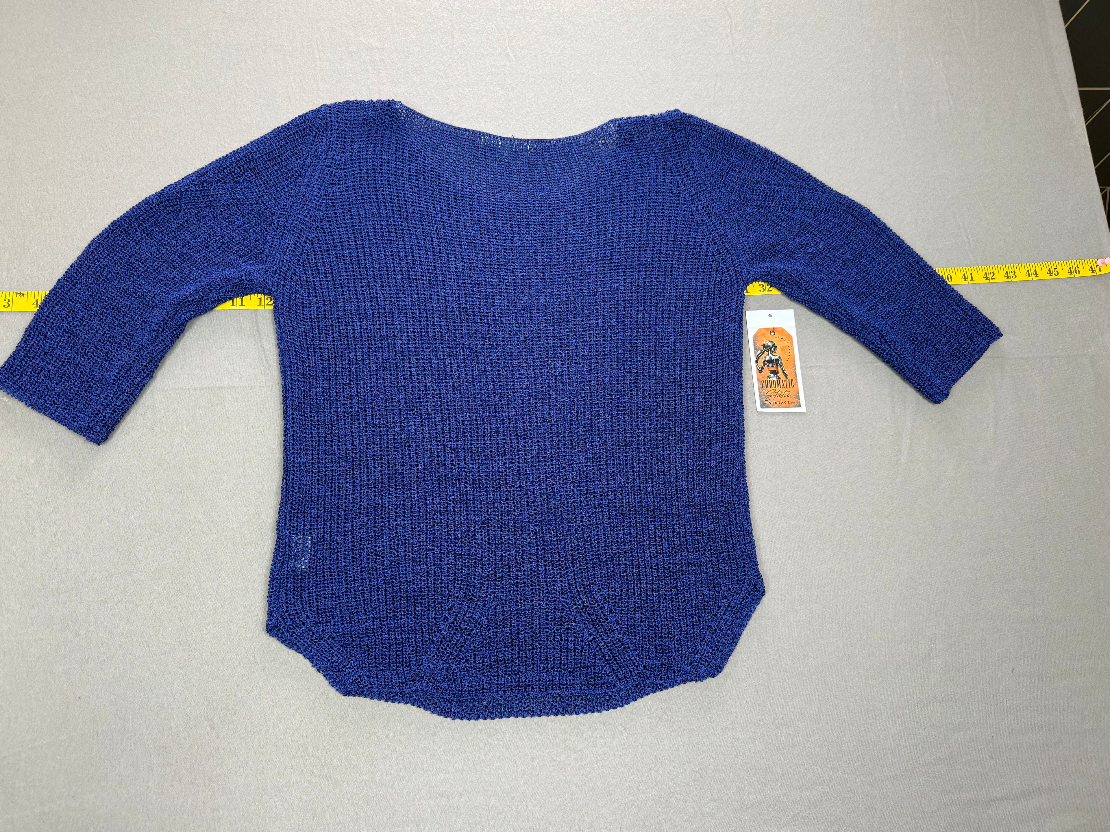 Trisha Tyler – Women’s Relaxed Slinky Sweater / Top – Size: Small – Color: Navy Blue