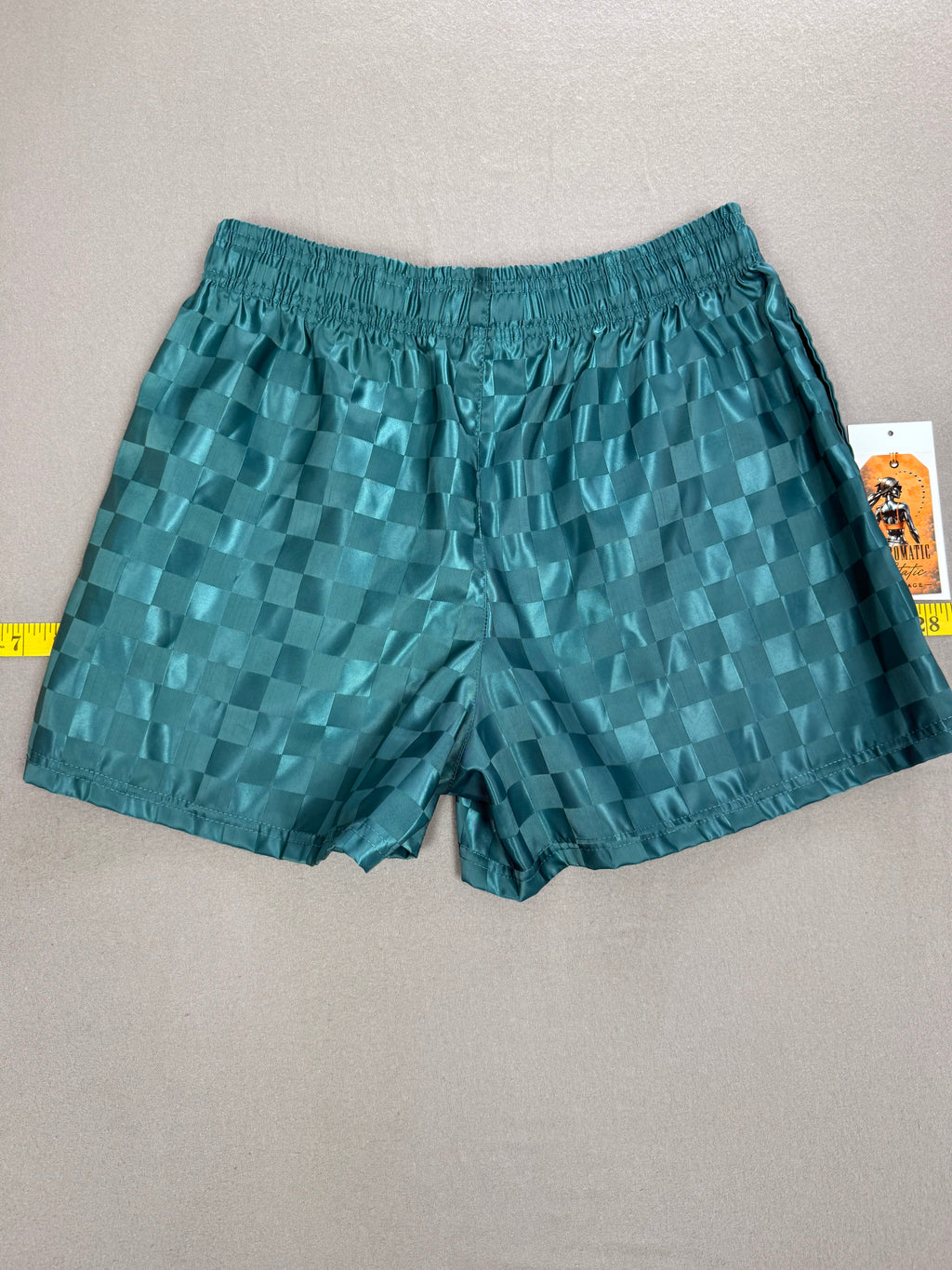 Umbro Green Shimmer Checker Soccer Shorts