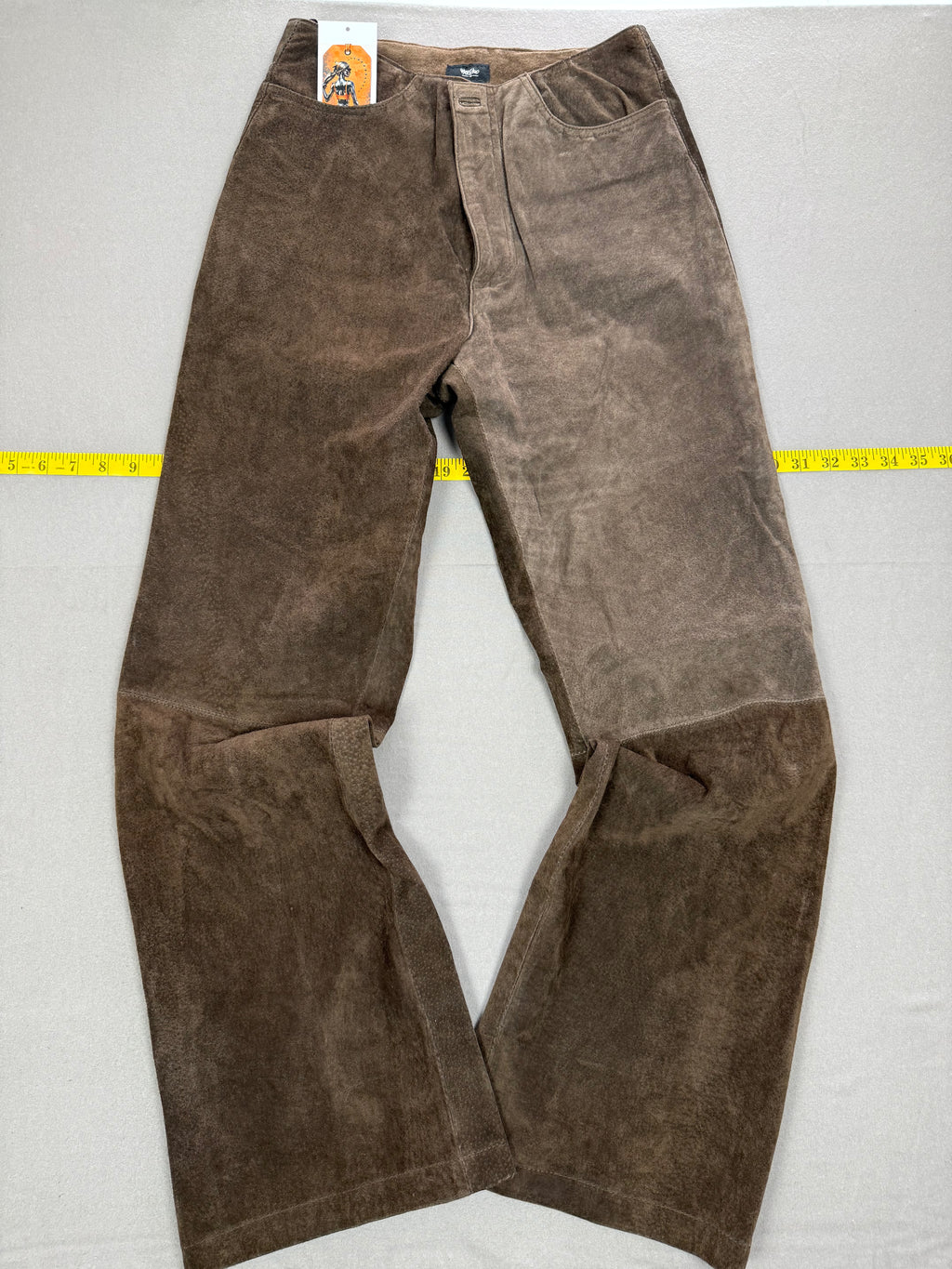 Vintage Y2K Mossimo Dark Brown Suede Leather Pants