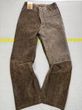 Vintage Y2K Mossimo Dark Brown Suede Leather Pants