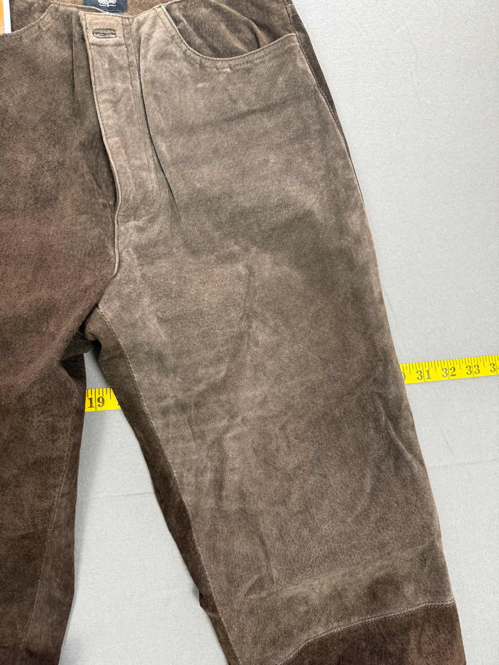 Vintage Y2K Mossimo Dark Brown Suede Leather Pants