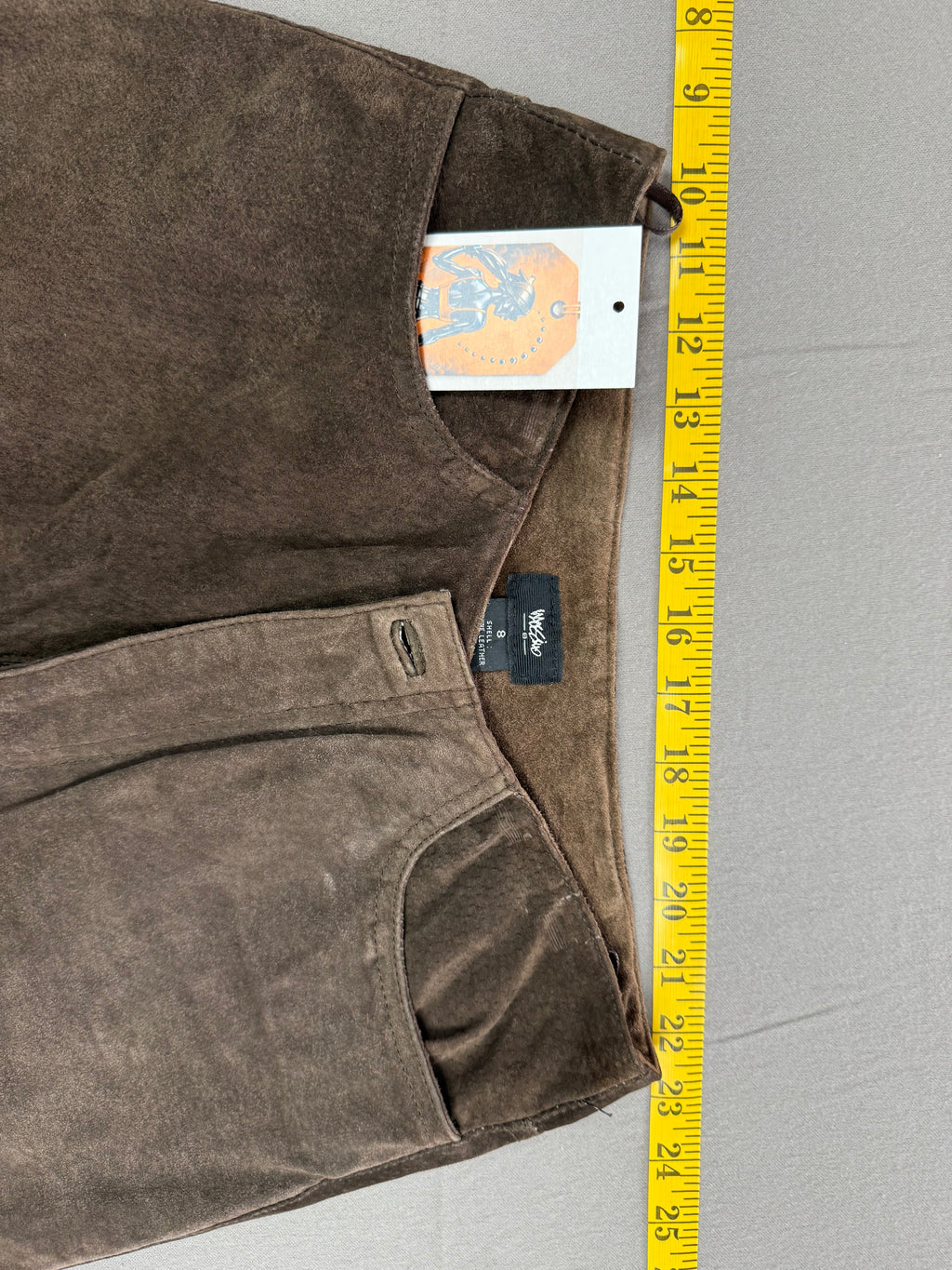 Vintage Y2K Mossimo Dark Brown Suede Leather Pants