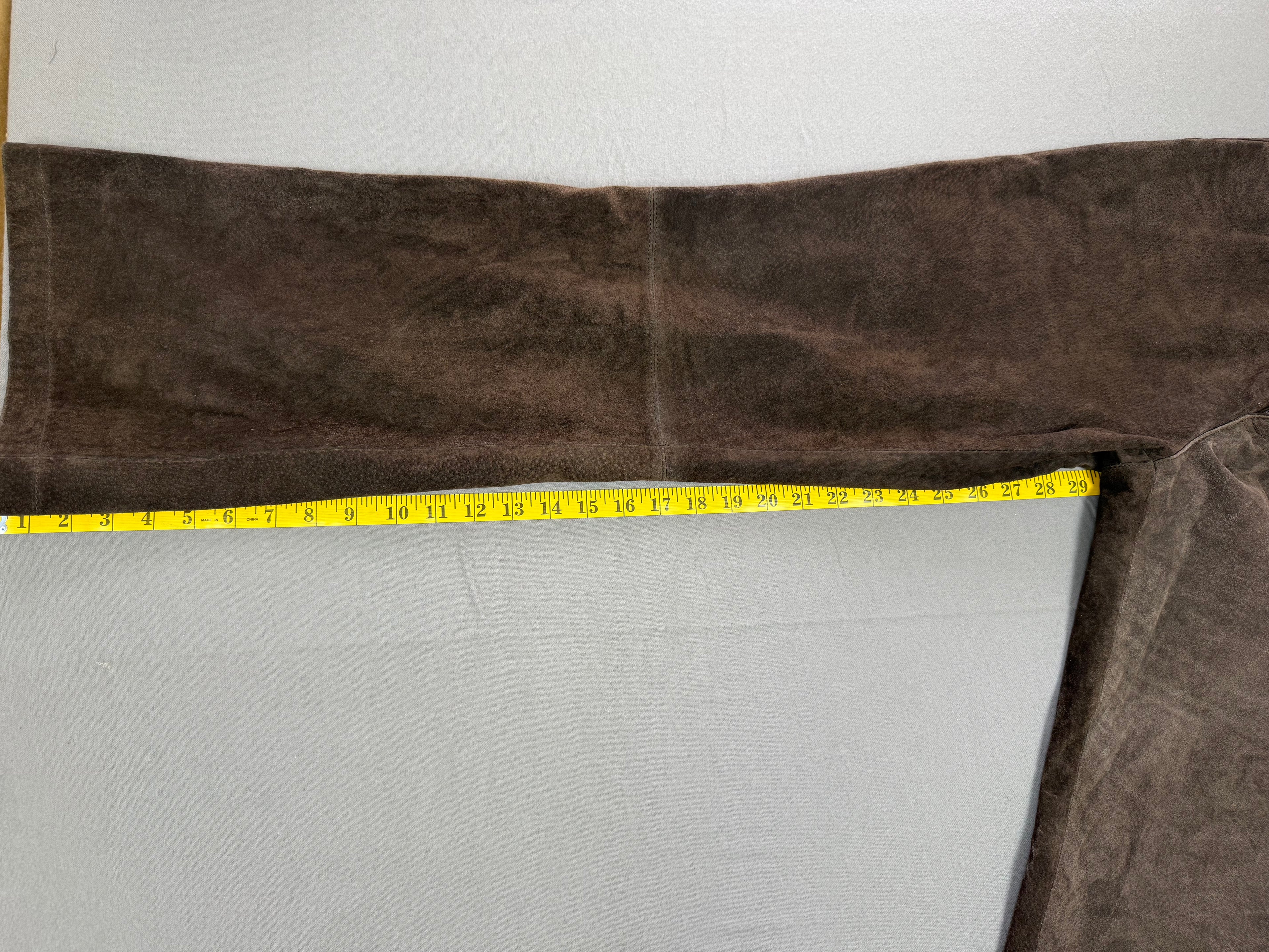 Vintage Y2K Mossimo Dark Brown Suede Leather Pants