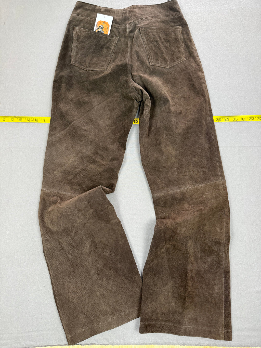 Vintage Y2K Mossimo Dark Brown Suede Leather Pants