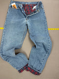 Vintage WearGuard Blue Denim Red Plaid Flannel-Lined Jeans