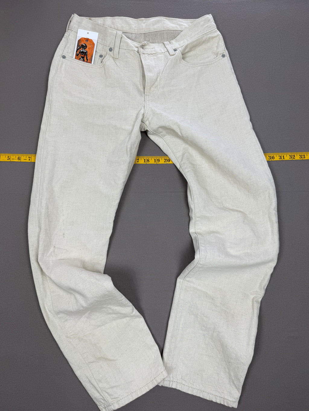 Levi’s Off-White Cotton Linen Jeans