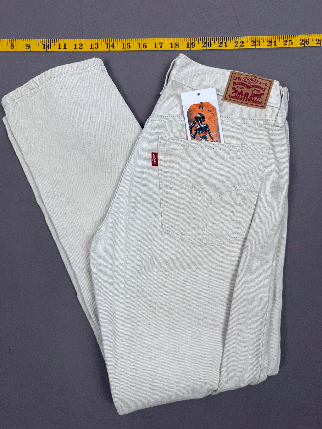 Levi’s Off-White Cotton Linen Jeans