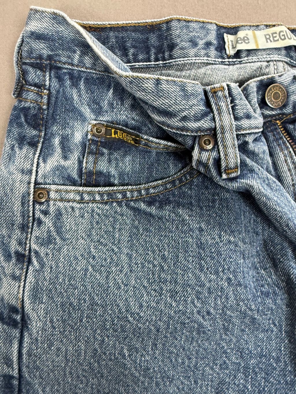 Vintage Lee Regular Fit Blue Denim Jeans