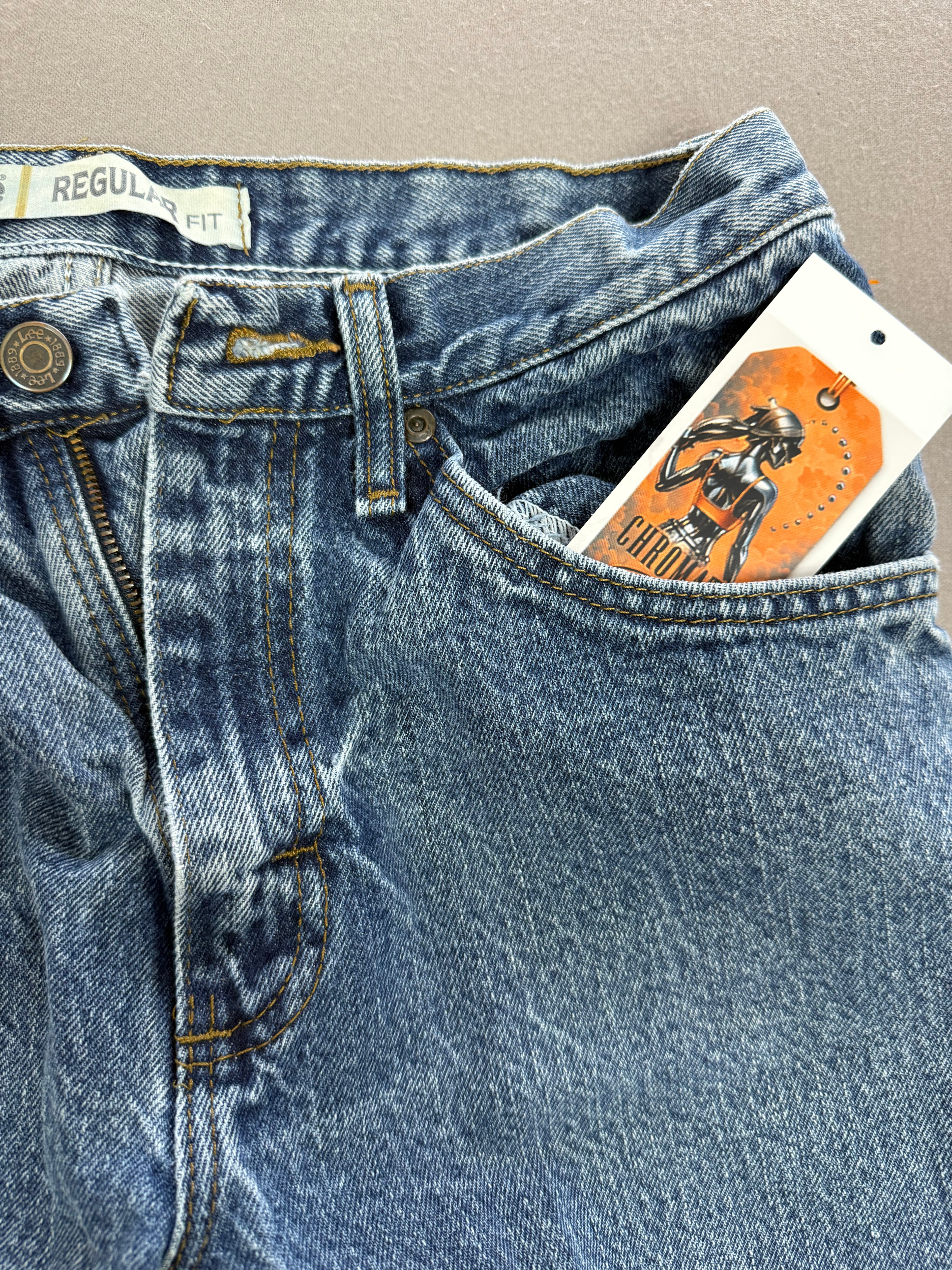 Vintage Lee Regular Fit Blue Denim Jeans