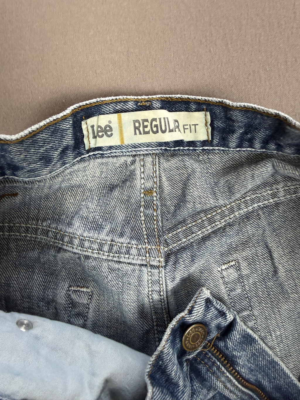 Vintage Lee Regular Fit Blue Denim Jeans