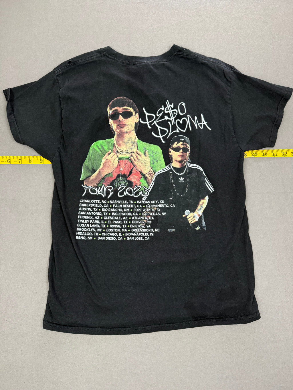 Peso Pluma 2023 Tour Black Graphic T-Shirt