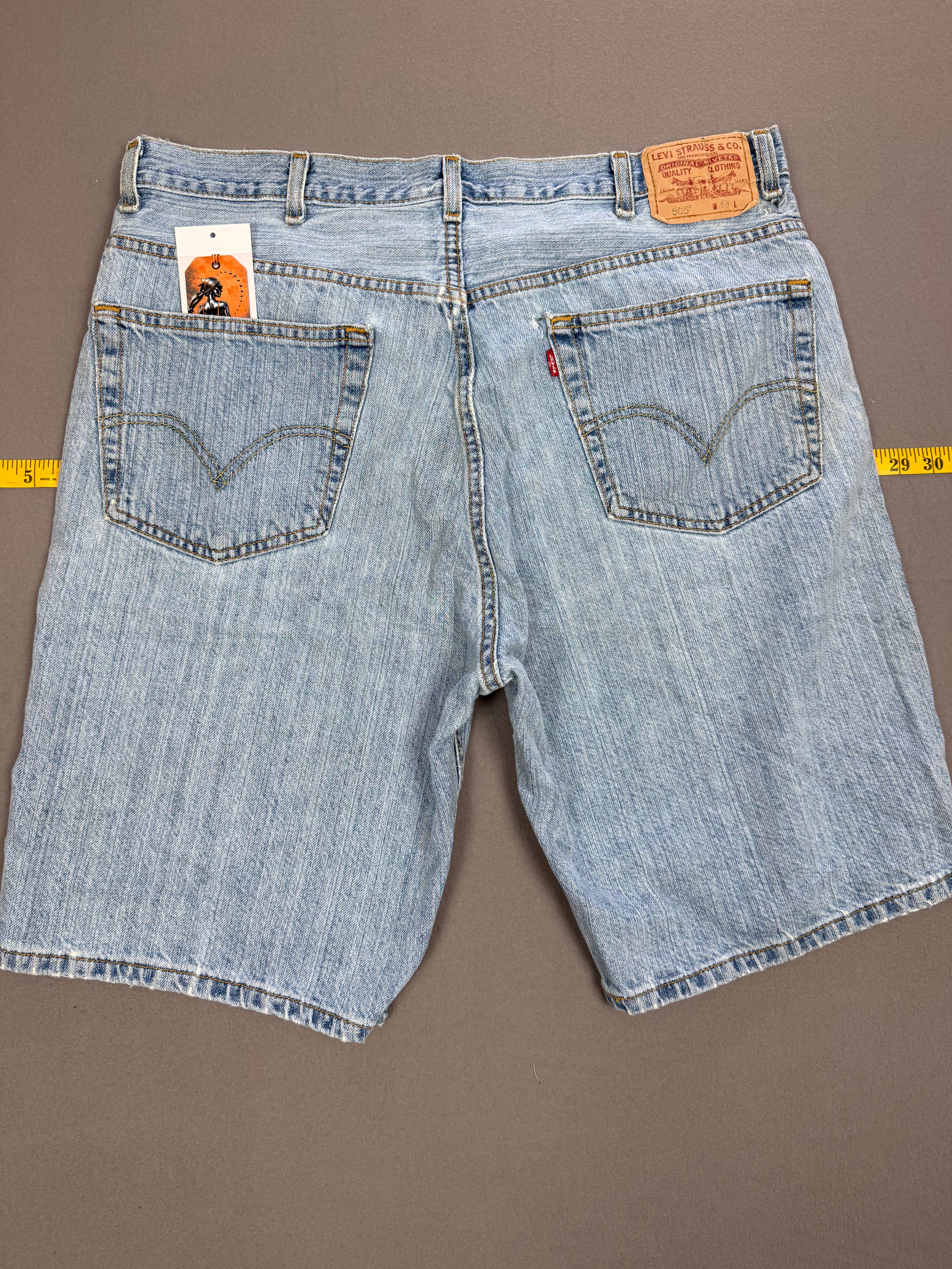 Vintage Levi’s 505 Super-Faded Light Wash Denim Shorts