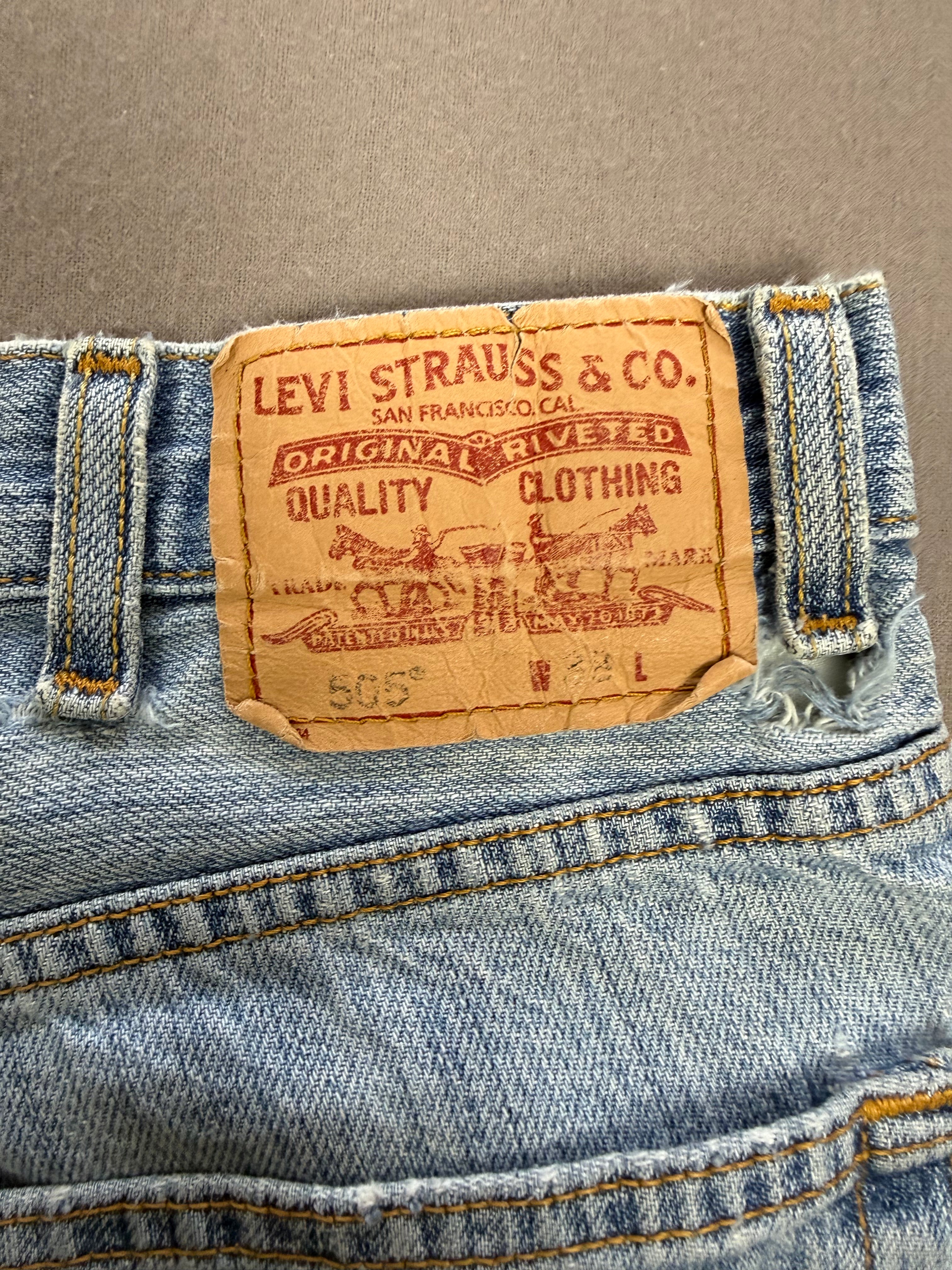 Vintage Levi’s 505 Super-Faded Light Wash Denim Shorts
