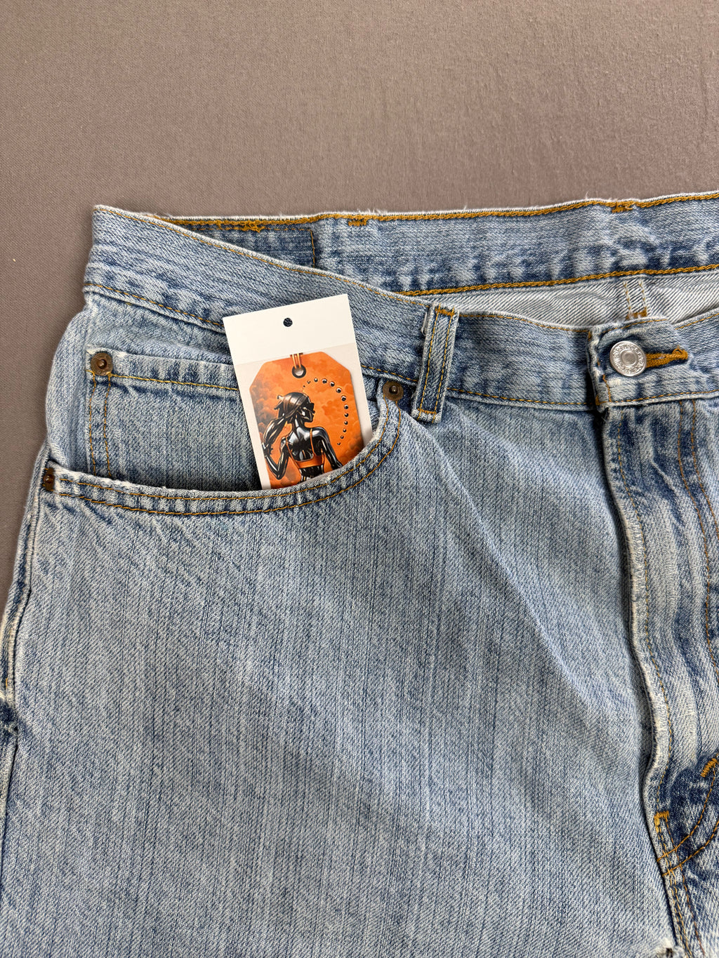 Vintage Levi’s 505 Super-Faded Light Wash Denim Shorts