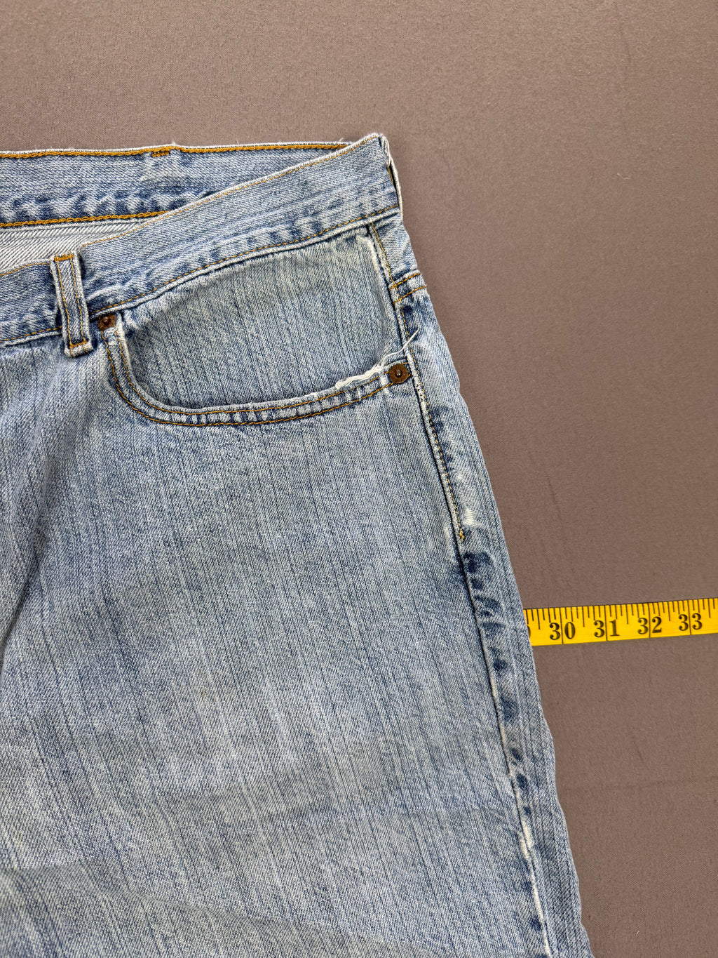 Vintage Levi’s 505 Super-Faded Light Wash Denim Shorts