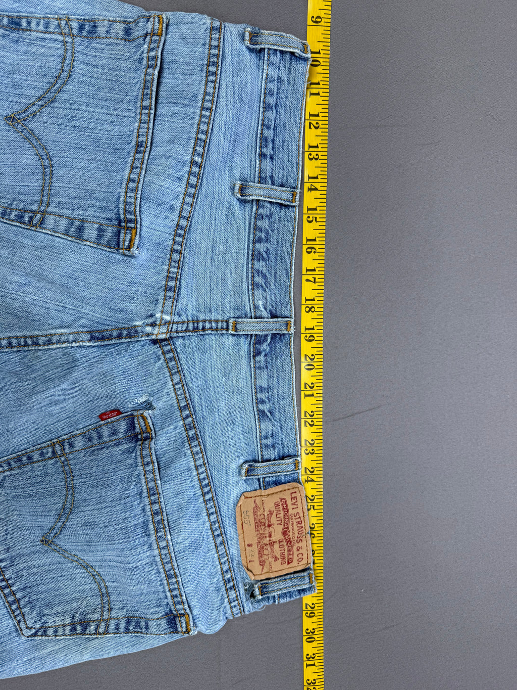 Vintage Levi’s 505 Super-Faded Light Wash Denim Shorts